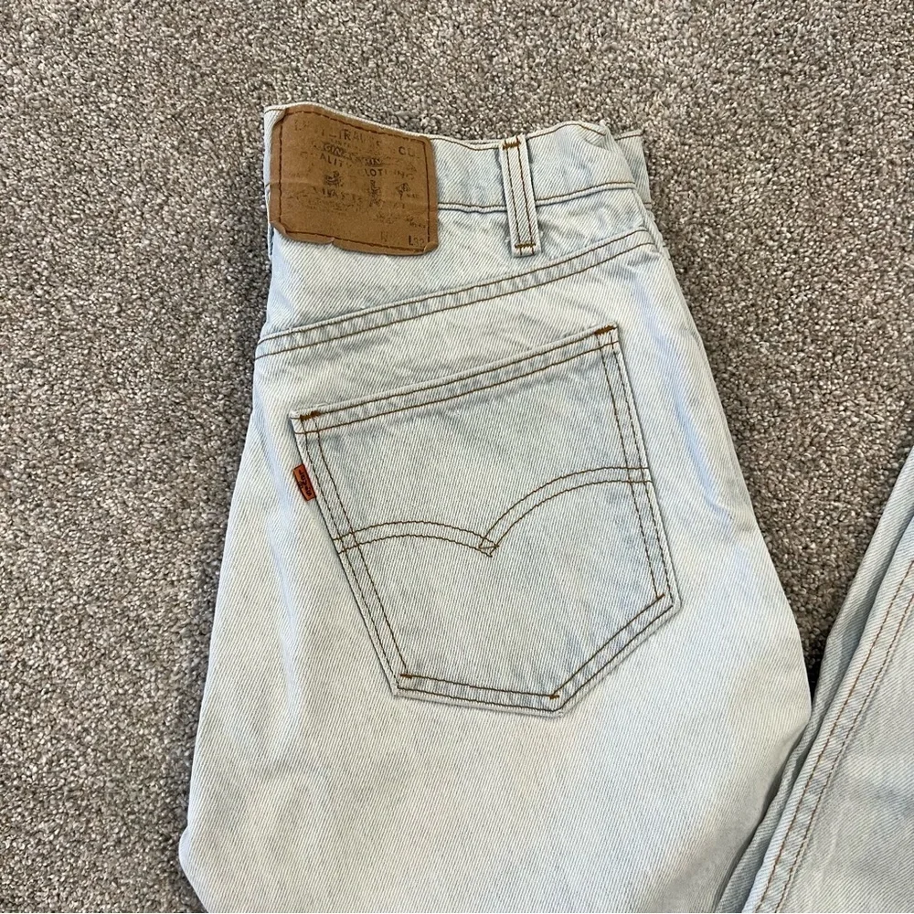 VTG Levi's Blue Jeans Mens 31x32 Orange Tab Vintage Light Wash USA Vintage Levi